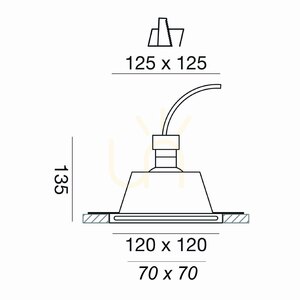 GFA594 Recessed Ceiling Light, White, Gea Luce small 1
