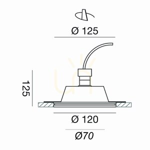 GFA595 Recessed Ceiling Light, White, Gea Luce small 1