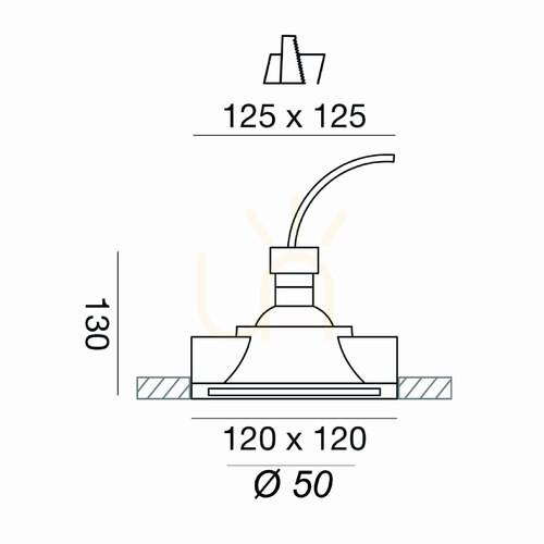 Check GFA611 Recessed Ceiling Light, White, Gea Luce