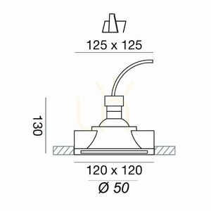 GFA611 Recessed Ceiling Light, White, Gea Luce small 1