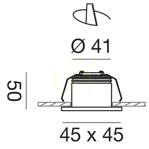 GFA851C Recessed Light Fixture, White, Gea Luce small 1