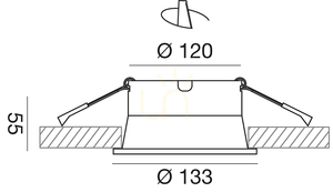 GFA1051C Recessed Light Fixture, White, Gea Luce small 2