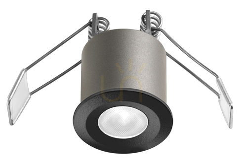 Check GFA1091N Recessed Light Fixture, Black, Gea Luce