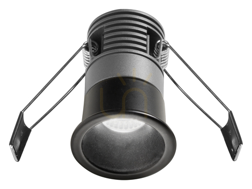 Check GFA1111C Recessed Light Fixture, Black, Gea Luce