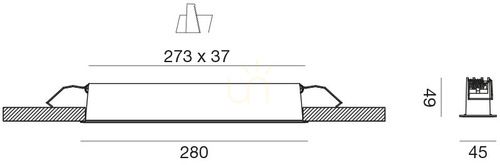 Check GFA1121C Recessed Light, White, Gea Luce