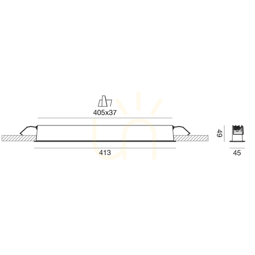 Check GFA1122C Recessed Light, White, Gea Luce