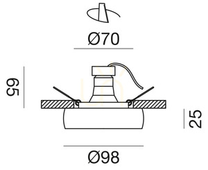 GFA1170 Recessed Light Fixture, White, Gea Luce small 1