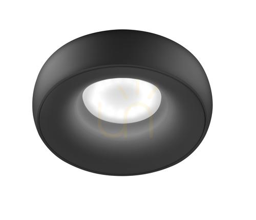 Check GFA1171 Recessed Light Fixture, Black, Gea Luce