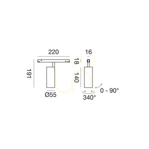 GFA1341 Gea Luce Track Lighting Fixture small 1