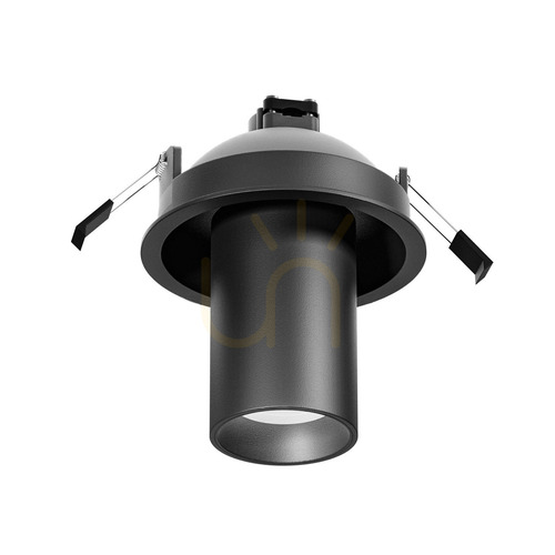 Check GFA1381 Recessed Light Fixture, Black, Gea Luce