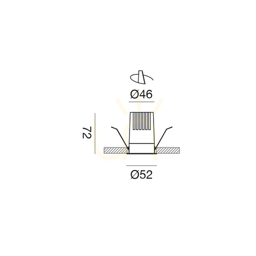 Check GFA1412C Recessed Light Fixture, White, Gea Luce