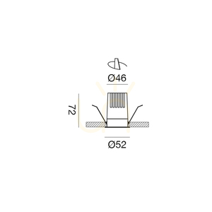 GFA1413C Recessed Light Fixture, Black, Gea Luce small 1