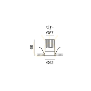 GFA1414C Recessed Light, White, Gea Luce small 1