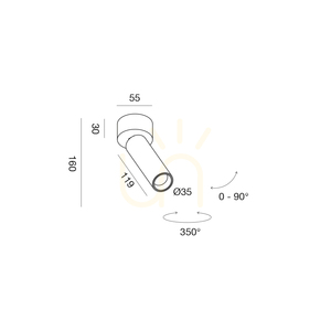 GFA1461C Black Ceiling Light by Gea Luce small 1