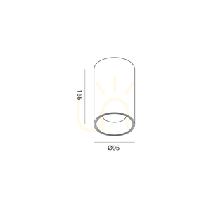 Gea Luce GFA1503 black LED ceiling light 25 W small 1