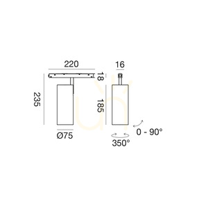 GFA1511 Gea Luce Track Lighting Fixture small 1