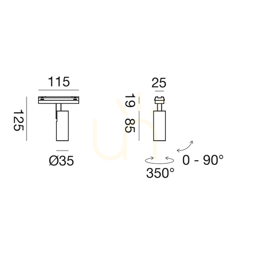 Check GFA1540 Gea Luce Track Lighting Fixture