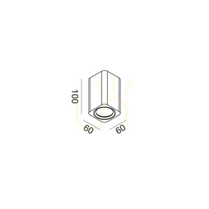 GFA1620 square surface-mounted spot GU10 white 6x6 cm tilting Gea Luce small 1