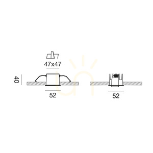 GFA1662 Recessed Light, White, Gea Luce small 1