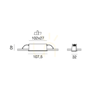 GFA1663 Recessed Light Fixture, White, Gea Luce small 1