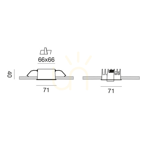 Check GFA1664 Recessed Light, White, Gea Luce