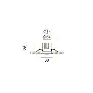 GFA1720 Recessed Light Fixture, White, Gea Luce small 2