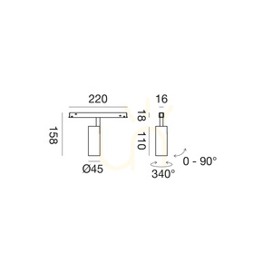 Gea Luce GFA1770C Track Lighting Fixture small 1