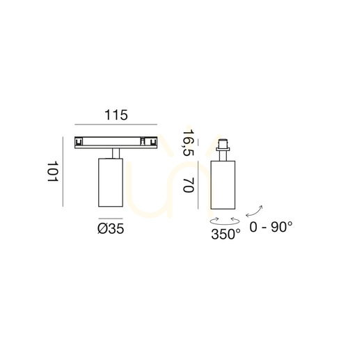 Check GFA1792 Gea Luce Track Lighting Fixture