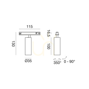 GFA1804 Gea Luce Track Lighting Fixture small 1