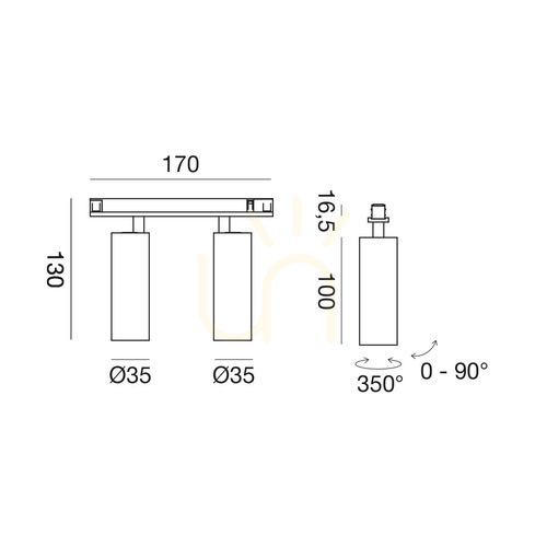 Check GFA1834 Gea Luce Track Lighting Fixture