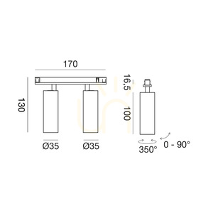 GFA1835 Gea Luce Track Lighting Fixture small 1
