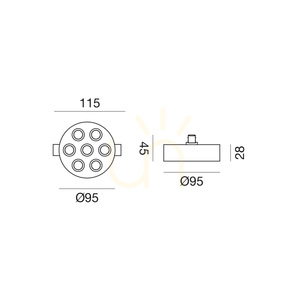 GFA1893 Silver Gea Luce Track Light small 1
