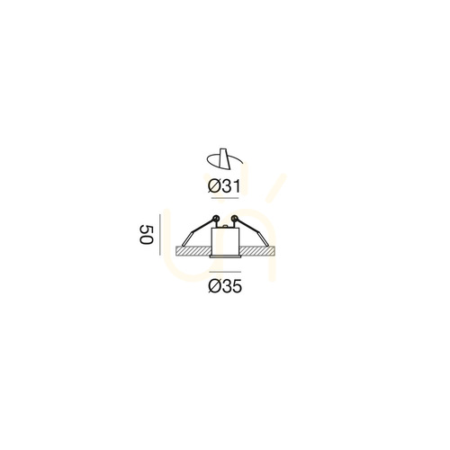 Check GFA1920N Recessed Light, White, Gea Luce, IP65