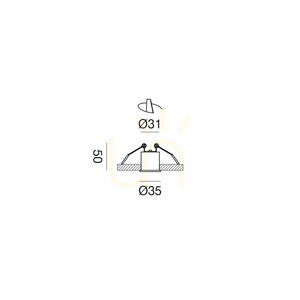 GFA1920N Recessed Light, White, Gea Luce, IP65 small 1