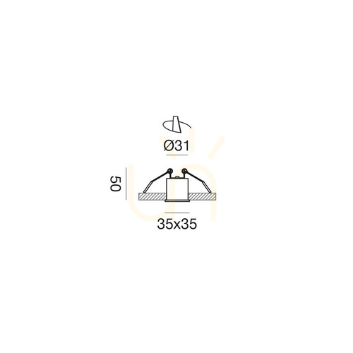 Check GFA1922C Recessed Light, White, Gea Luce, IP65