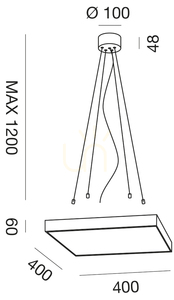 Gea Luce GKI310 White Pendant Light 50 cm small 2