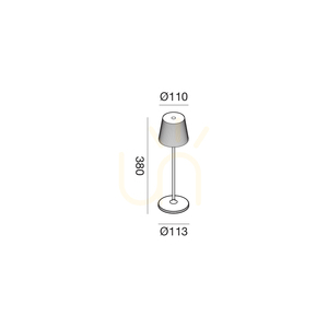 GLS050 Beige Gea Luce Outdoor Floor Lamp, IP54 small 1