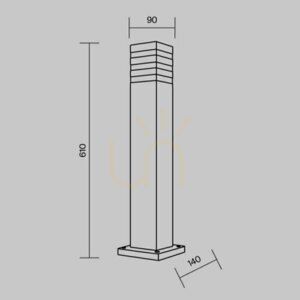 UNTER DEN LINDEN light post O578FL-01B IP54 Maytoni small 8