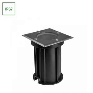 LUKKA Connect GU10 IP67 Grey Square, Overhead ground lamp