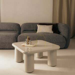 MURIEN 70 cm Coffee Table, Dark Beige, Glossy, Nova Nook small 1