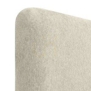 ROLLAND Upholstered Bed, 160 x 200 cm, with frame, rounded corners, light gray Nova Nook 5 ROLLAND Upholstered Bed, 160 x 200 cm, with frame, rounded corners, light gray Nova Nook small 5