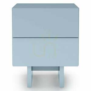 GLAM Nightstand, in smoky blue, with a Nova Nook gloss finish 0 GLAM Nightstand, in smoky blue, with a Nova Nook gloss finish small 0
