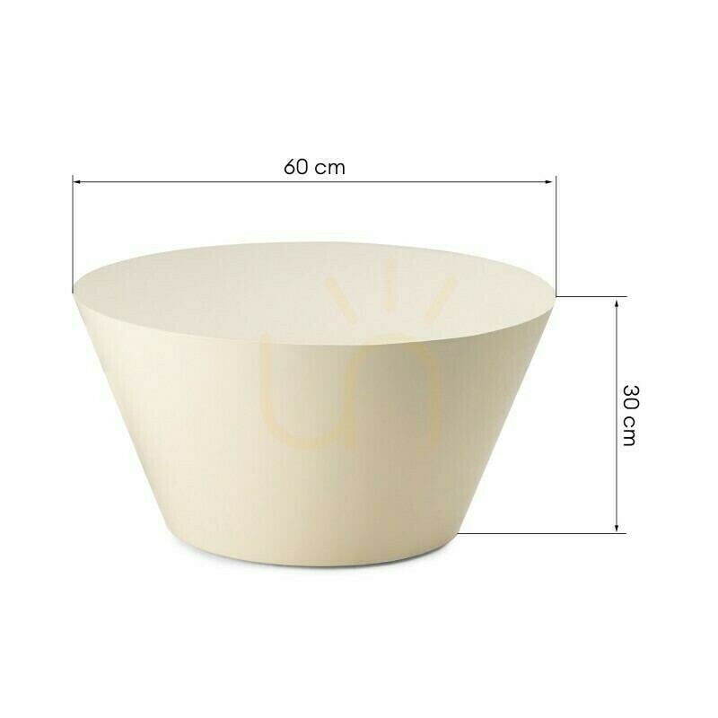Preview ELISSA Coffee Table, 60 cm, Cream-White, Glossy, Nova Nook ELISSA Coffee Table, 60 cm, Cream-White, Glossy, Nova Nook
