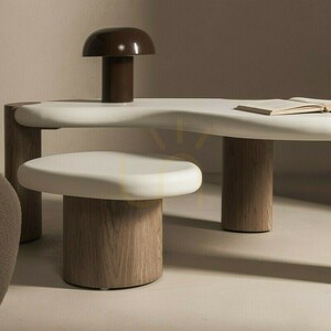 OBUO 125 cm Coffee Table, White/Walnut, Nova Nook 3 OBUO 125 cm Coffee Table, White/Walnut, Nova Nook small 3