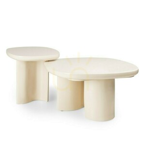 PUREL 80 cm Coffee Table, Light Beige, Glossy, Nova Nook small 6