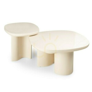 PUREL 50 cm Side Table, Light Beige, Glossy, Nova Nook 2 PUREL 50 cm Side Table, Light Beige, Glossy, Nova Nook small 2