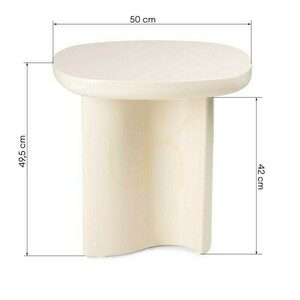 PUREL 50 cm Side Table, Light Beige, Glossy, Nova Nook 7 PUREL 50 cm Side Table, Light Beige, Glossy, Nova Nook small 7