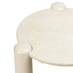 NORREL Coffee Table, 66 cm, Light Beige/Marble, Glossy Nova Nook small 4