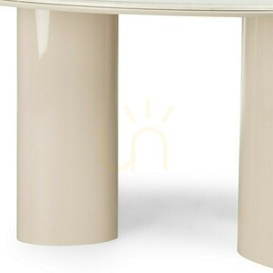 RIONA 160 cm Dining Table, Light Beige/Nova Nook Marble small 4