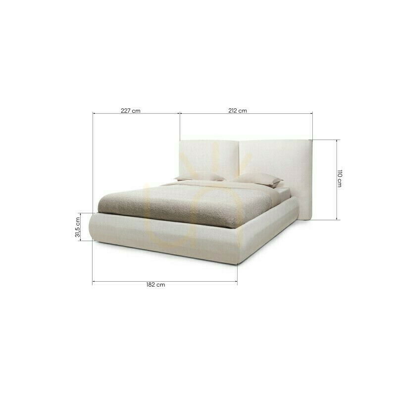 Preview UNAR Upholstered Bed, 160 x 200 cm, with Frame and Storage, Beige, Nova Nook UNAR Upholstered Bed, 160 x 200 cm, with Frame and Storage, Beige, Nova Nook